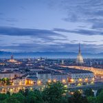 Turin (Torino), high definition panorama at twilight Turin (Torino), high definition panorama at twilight